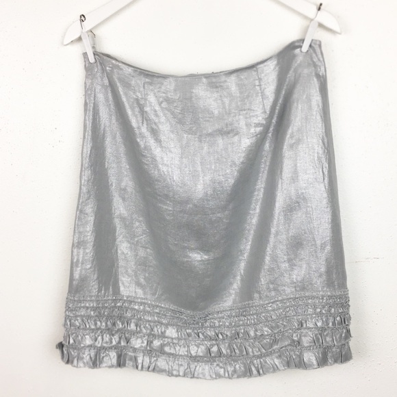 Tommy Bahama Size 6 Sliver 100% Linen Skirt - Picture 4 of 4